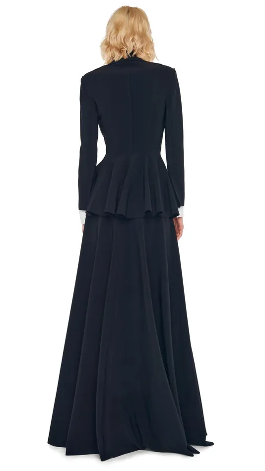 Norma Kamali Wardrobe LONG GRACE SKIRT With SINGLE BREASTED PEPLUM JACKET 8211 Clothing Norma Kamali Wardrobe LONG GRACE SKIRT With SINGLE BREASTED PEPLUM JACKET 8211 Clothing