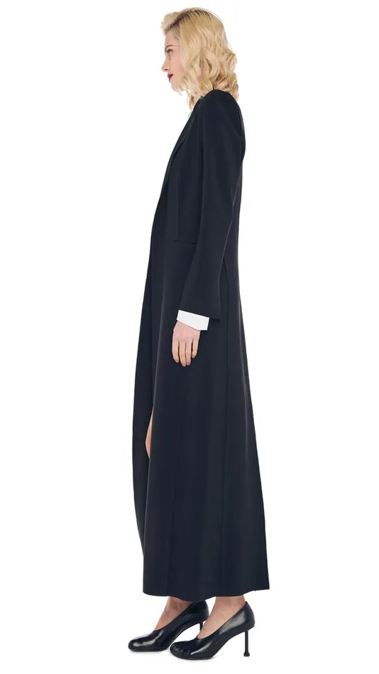 Norma Kamali Wardrobe SIDE SLIT MINI SKIRT With SINGLE BREASTED COAT 8211 Clothing Norma Kamali Wardrobe SIDE SLIT MINI SKIRT With SINGLE BREASTED COAT 8211 Clothing