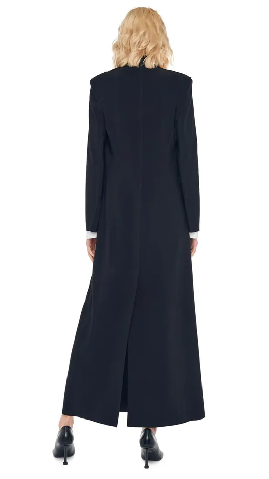 Norma Kamali Wardrobe SIDE SLIT MINI SKIRT With SINGLE BREASTED COAT 8211 Clothing Norma Kamali Wardrobe SIDE SLIT MINI SKIRT With SINGLE BREASTED COAT 8211 Clothing