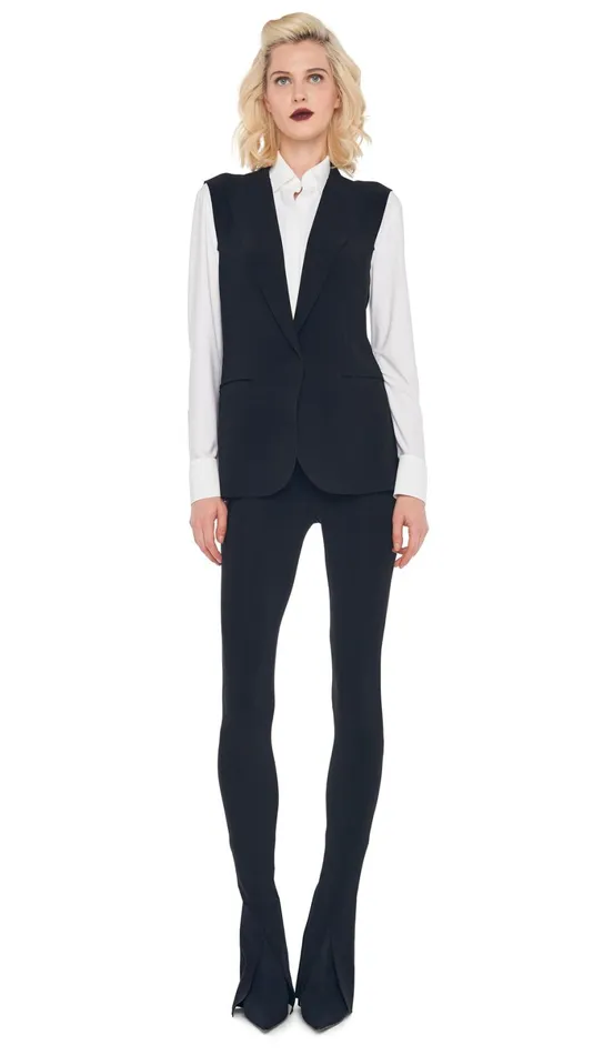 Norma Kamali Wardrobe SPAT LEGGING With SLEEVELESS SINGLE BREASTED JACKET 8211 Clothing