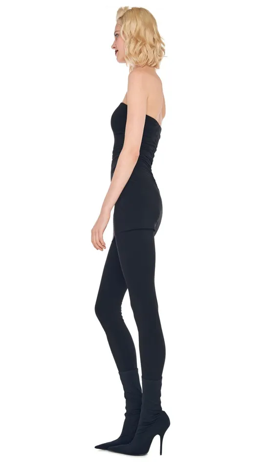 Norma Kamali Wardrobe STRAPLESS PICKLEBALL MINI DRESS With LEGGING W FOOTIE WO WAISTBAND 8211 Clothing Norma Kamali Wardrobe STRAPLESS PICKLEBALL MINI DRESS With LEGGING W FOOTIE WO WAISTBAND 8211 Clothing