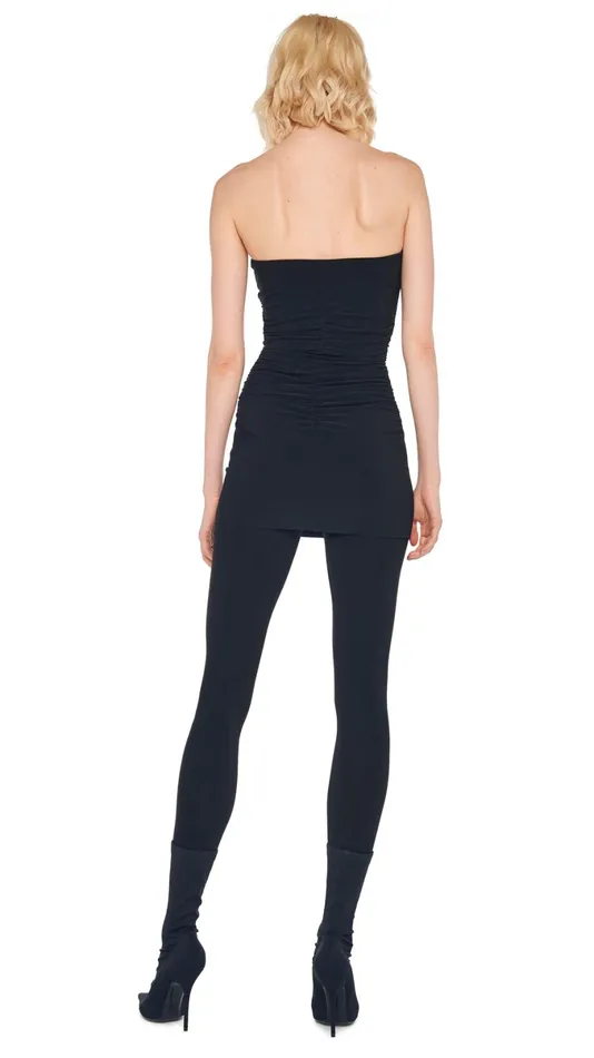 Norma Kamali Wardrobe STRAPLESS PICKLEBALL MINI DRESS With LEGGING W FOOTIE WO WAISTBAND 8211 Clothing Norma Kamali Wardrobe STRAPLESS PICKLEBALL MINI DRESS With LEGGING W FOOTIE WO WAISTBAND 8211 Clothing