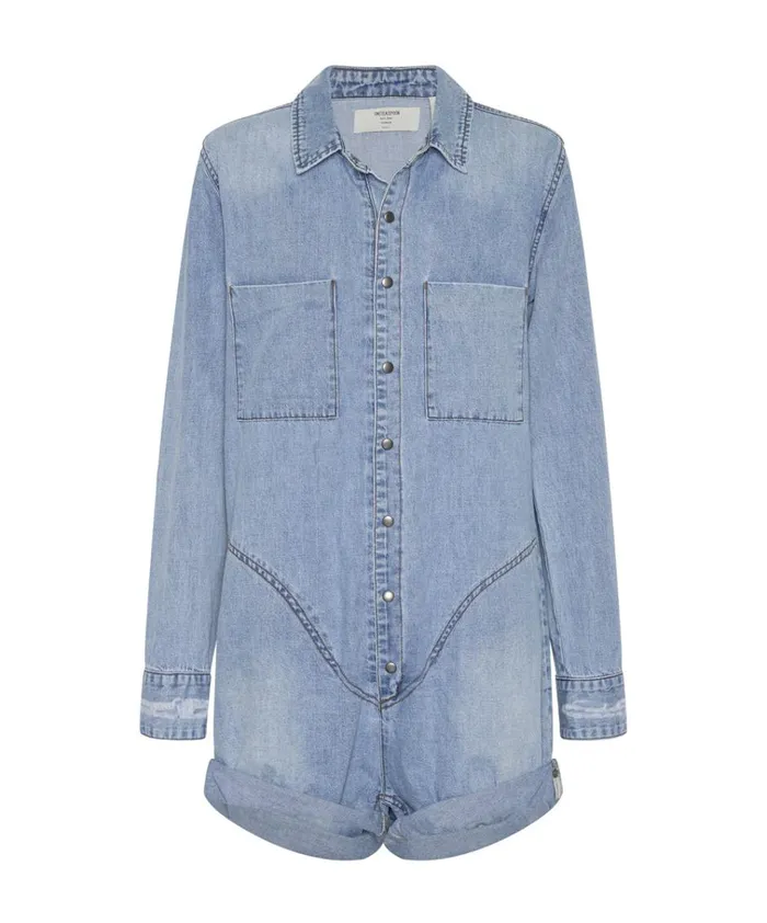 OCEAN CHAMBRAY PROPHECY JUMPSUIT Women One Teaspoon Denim Jumpsuits OCEAN CHAMBRAY PROPHECY JUMPSUIT Women One Teaspoon Denim Jumpsuits