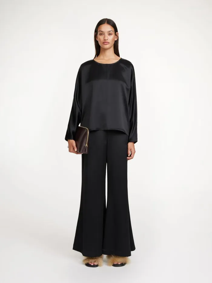 Odelleys Blouse Black Women By Malene Birger Tops and Blouses