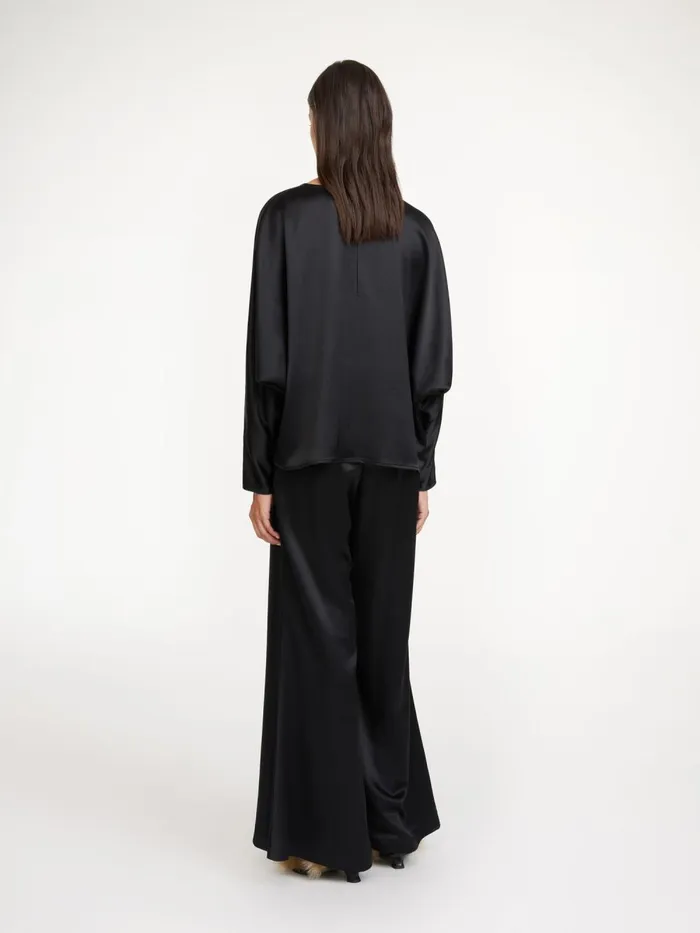 Odelleys Blouse Black Women By Malene Birger Tops and Blouses