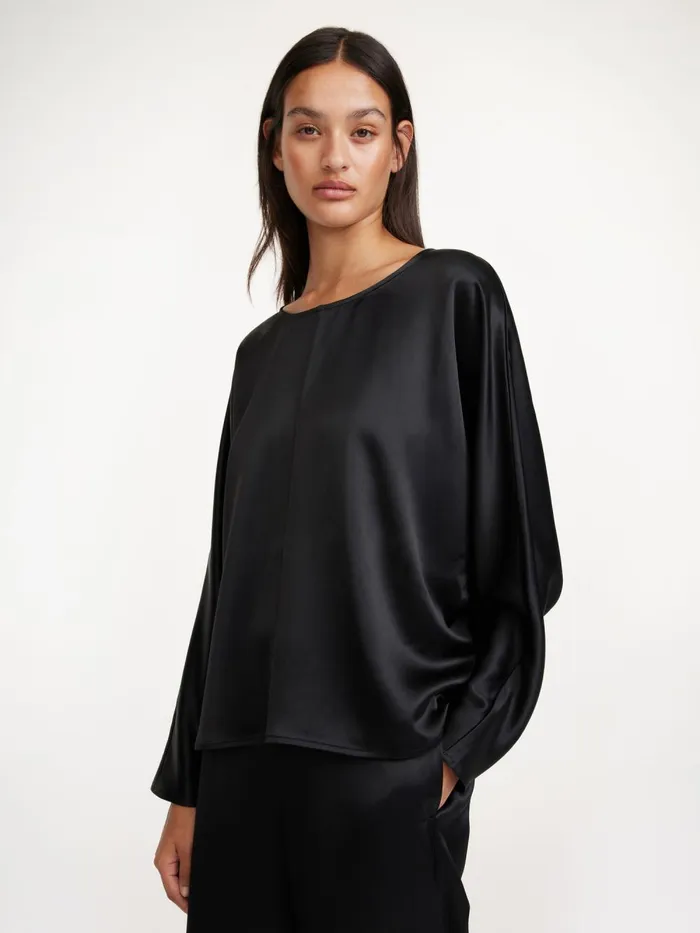 Odelleys Blouse Black Women By Malene Birger Tops and Blouses
