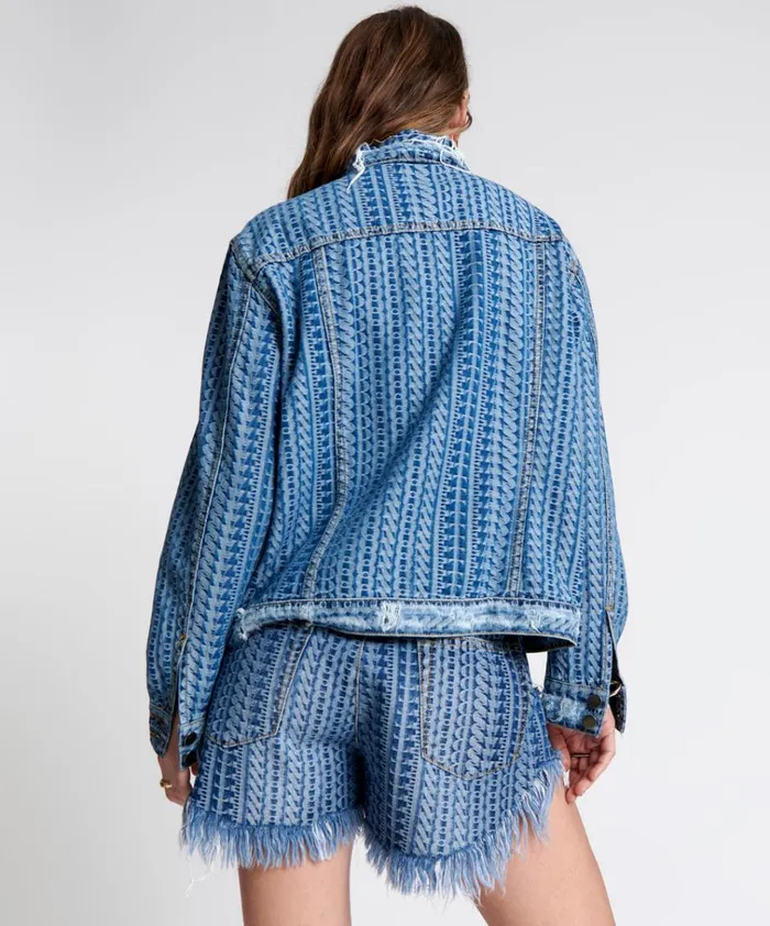 ON REPEAT DENIM TRUCKER JACKET Women One Teaspoon Denim Jackets ON REPEAT DENIM TRUCKER JACKET Women One Teaspoon Denim Jackets