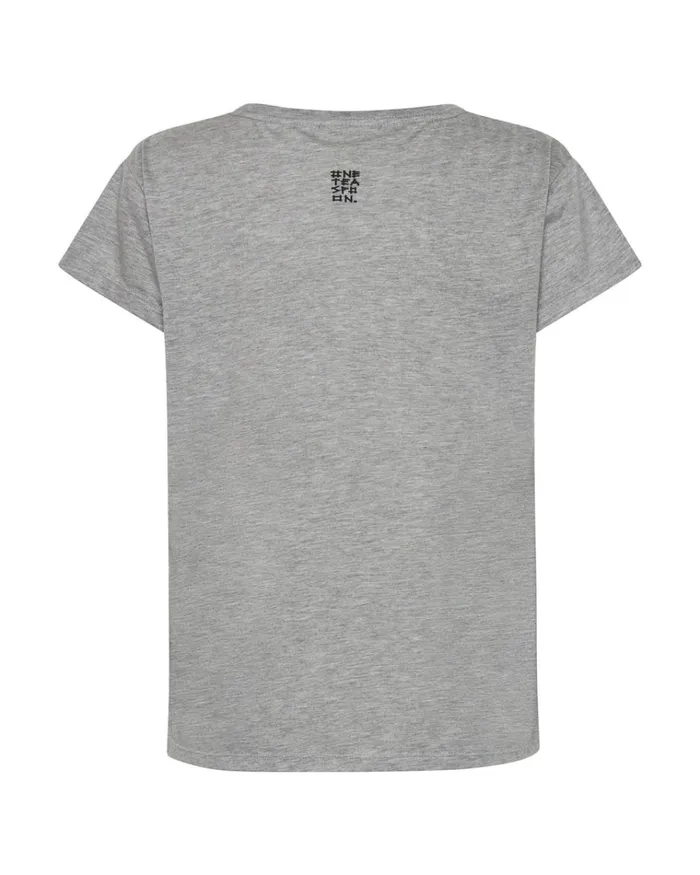 ONE TEASPOON SCOOP NECK BASIC TEE GREY Women One Teaspoon Tees and Tanks ONE TEASPOON SCOOP NECK BASIC TEE GREY Women One Teaspoon Tees and Tanks