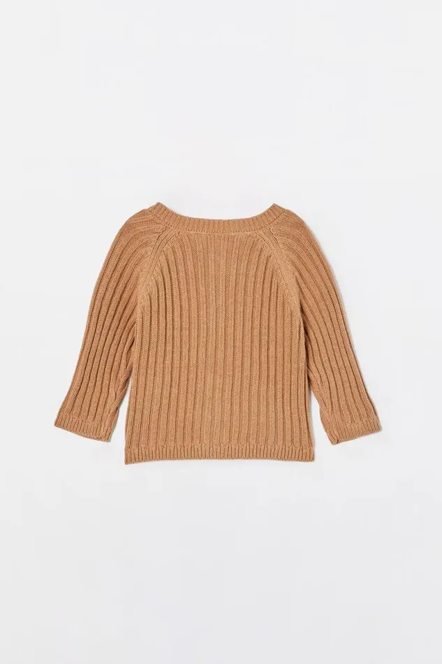Organic Knit Cardigan Taupy Brown Baby Cotton On Tops Jackets and Sweaters Organic Knit Cardigan Taupy Brown Baby Cotton On Tops Jackets and Sweaters