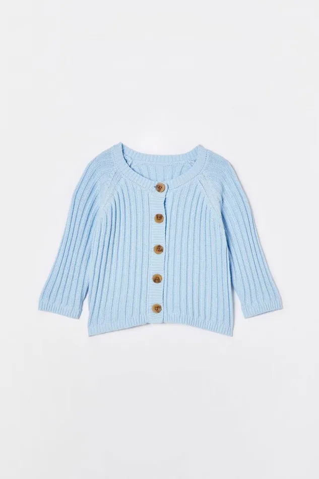 Organic Knit Cardigan White Water Blue Baby Cotton On Tops Jackets and Sweaters Organic Knit Cardigan White Water Blue Baby Cotton On Tops Jackets and Sweaters
