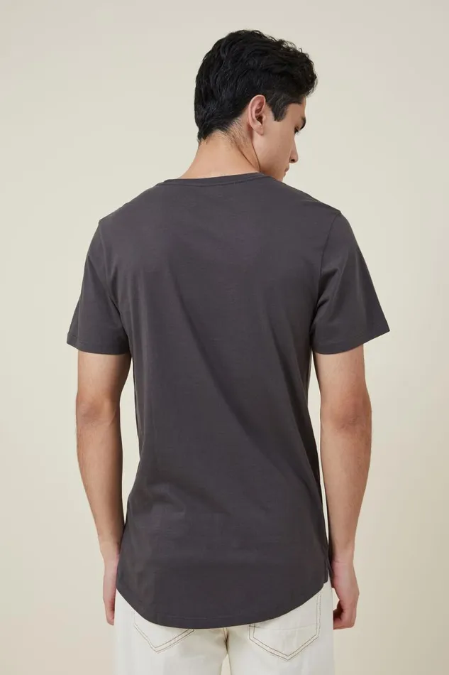 Organic Longline TShirt Faded Slate Men Cotton On Tees and Tanks Organic Longline TShirt Faded Slate Men Cotton On Tees and Tanks
