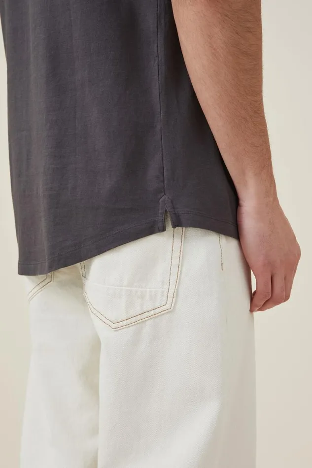 Organic Longline TShirt Faded Slate Men Cotton On Tees and Tanks Organic Longline TShirt Faded Slate Men Cotton On Tees and Tanks