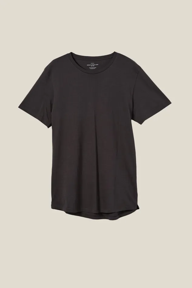 Organic Longline TShirt Faded Slate Men Cotton On Tees and Tanks Organic Longline TShirt Faded Slate Men Cotton On Tees and Tanks