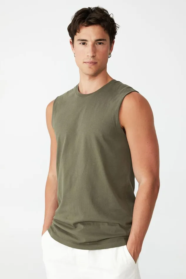 Organic Muscle Military Men Cotton On Tees and Tanks