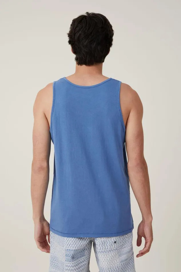 Organic Tank Washed Cobalt Men Cotton On Tees and Tanks Organic Tank Washed Cobalt Men Cotton On Tees and Tanks