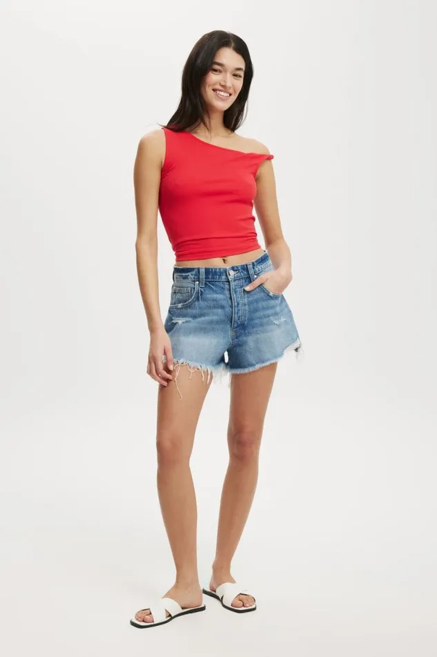 Original Cut Off Denim Short Blue Haze Rip Women Cotton On Shorts Original Cut Off Denim Short Blue Haze Rip Women Cotton On Shorts