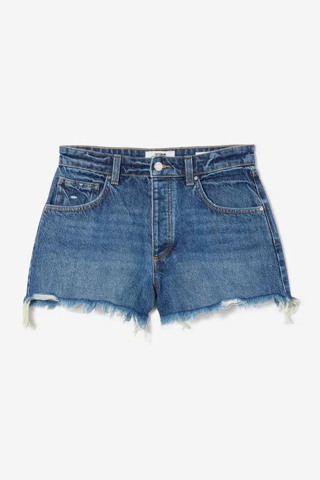 Original Cut Off Denim Short Lunar Blue Worn Women Cotton On Shorts Original Cut Off Denim Short Lunar Blue Worn Women Cotton On Shorts