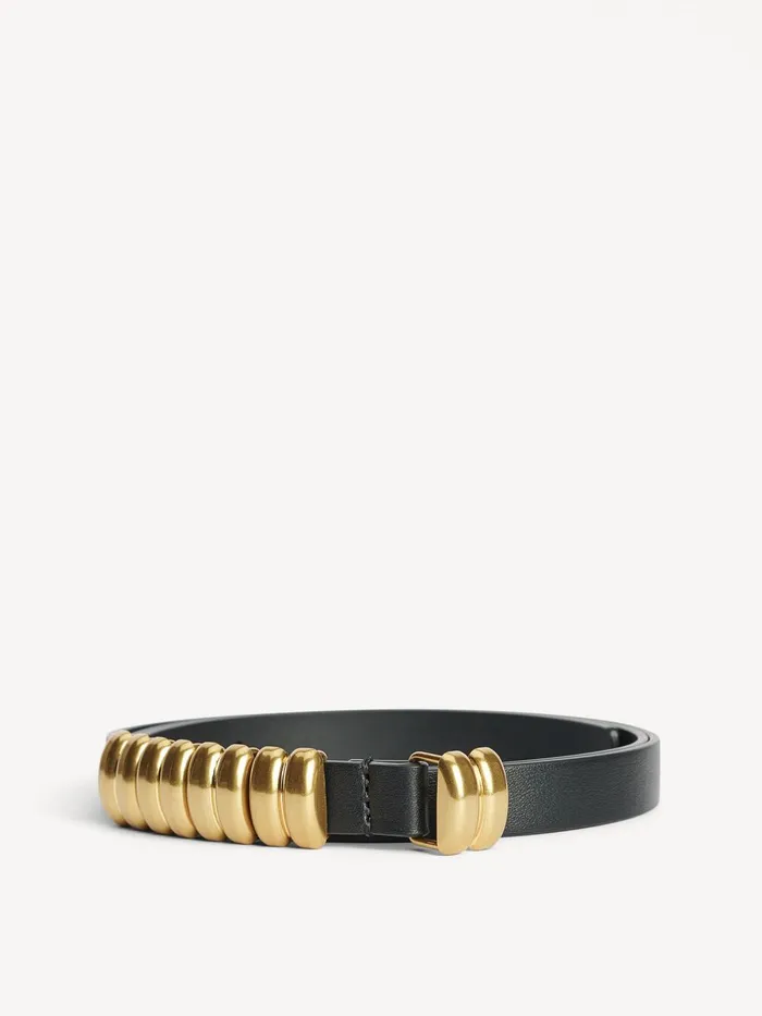 Ounlo Leather Belt Black Women By Malene Birger Belts