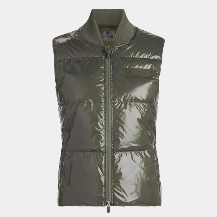 Outerwear Women GFORE CIRCLE G039S COATED NYLON QUILTED PUFFER VEST Isle