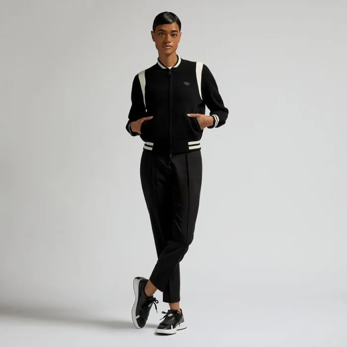 Outerwear Women GFORE CONTRAST STRIPE KNIT BOMBER JACKET Onyx Outerwear Women GFORE CONTRAST STRIPE KNIT BOMBER JACKET Onyx