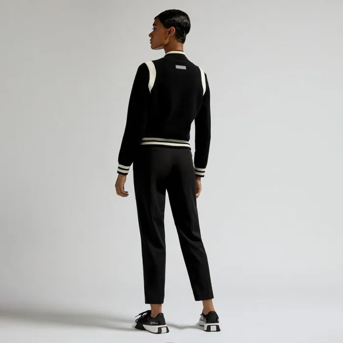 Outerwear Women GFORE CONTRAST STRIPE KNIT BOMBER JACKET Onyx Outerwear Women GFORE CONTRAST STRIPE KNIT BOMBER JACKET Onyx