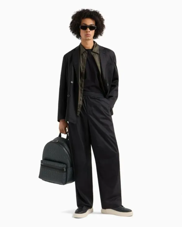Oversized Cotton Trousers Black Men Armani Trousers And Shorts Oversized Cotton Trousers Black Men Armani Trousers And Shorts
