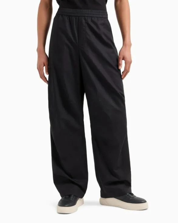 Oversized Cotton Trousers Black Men Armani Trousers And Shorts Oversized Cotton Trousers Black Men Armani Trousers And Shorts