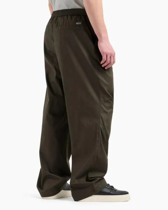 Oversized Cotton Trousers Green Men Armani Trousers And Shorts Oversized Cotton Trousers Green Men Armani Trousers And Shorts