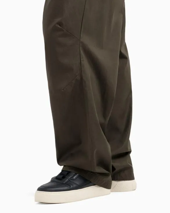 Oversized Cotton Trousers Green Men Armani Trousers And Shorts Oversized Cotton Trousers Green Men Armani Trousers And Shorts