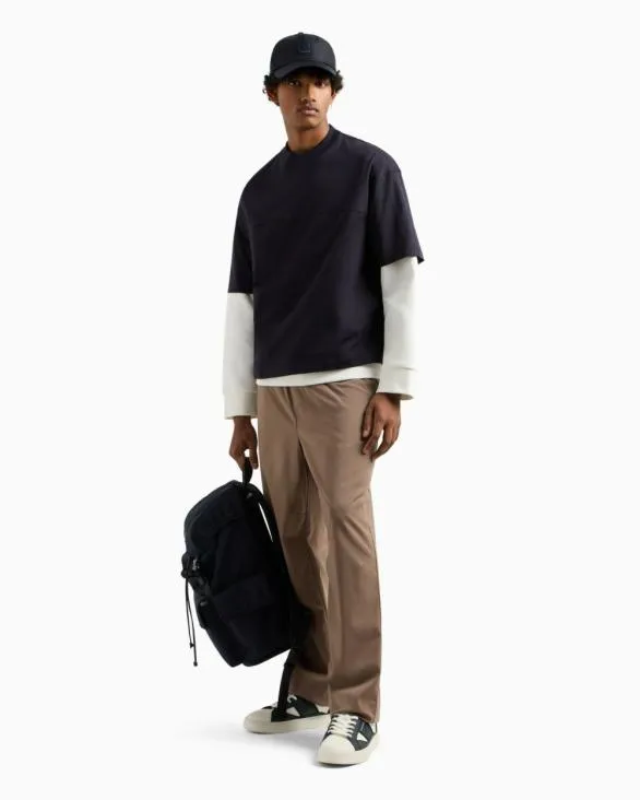 Oversized Trousers In Poly Fabric Beige Men Armani Matching Sets Oversized Trousers In Poly Fabric Beige Men Armani Matching Sets
