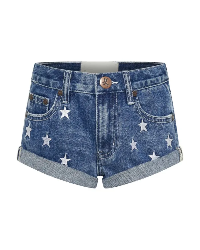 PACIFICA KIDS DENIM BANDIT SHORTS Kids One Teaspoon Kids PACIFICA KIDS DENIM BANDIT SHORTS Kids One Teaspoon Kids