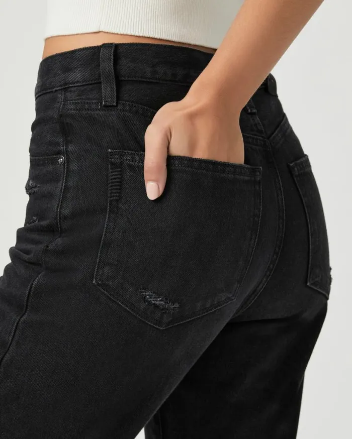 PAIGE Denim Women Billy Crop Straight Jean 8211 Dark Dawn Distressed PAIGE Denim Women Billy Crop Straight Jean 8211 Dark Dawn Distressed