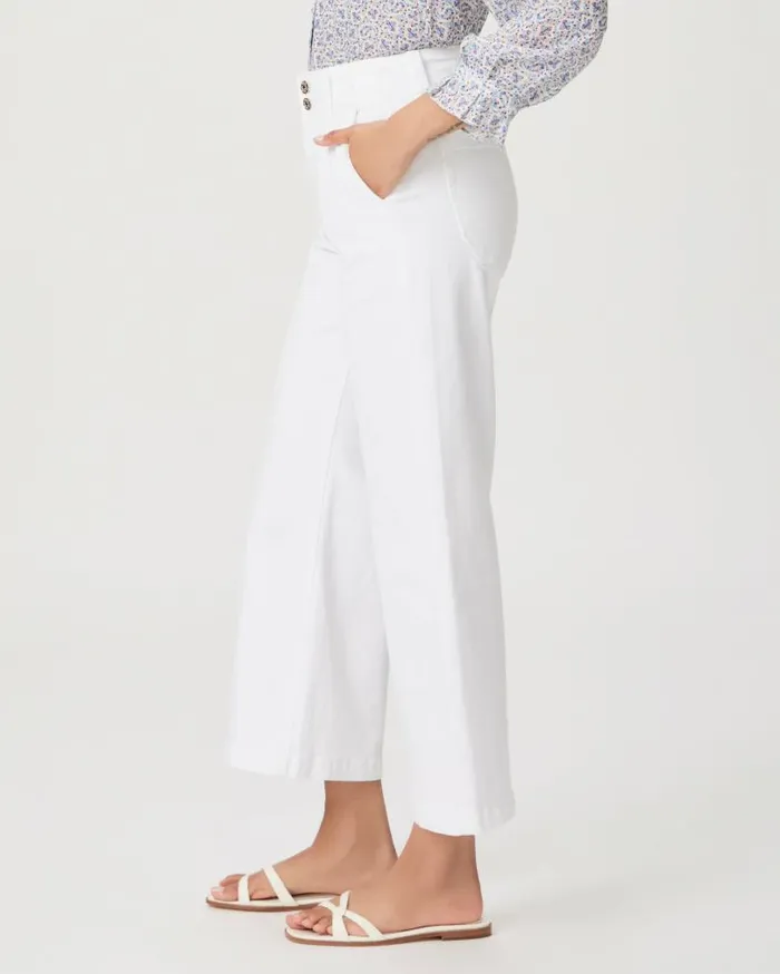 PAIGE Denim Women Brooklyn Crop Wide Leg Pant 8211 Crisp White PAIGE Denim Women Brooklyn Crop Wide Leg Pant 8211 Crisp White