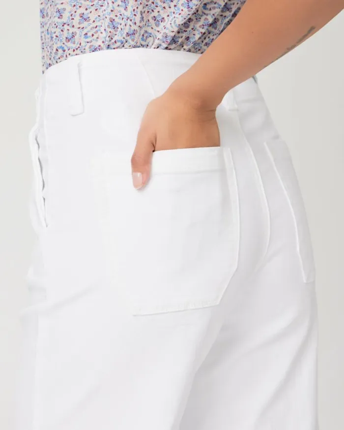 PAIGE Denim Women Brooklyn Crop Wide Leg Pant 8211 Crisp White PAIGE Denim Women Brooklyn Crop Wide Leg Pant 8211 Crisp White