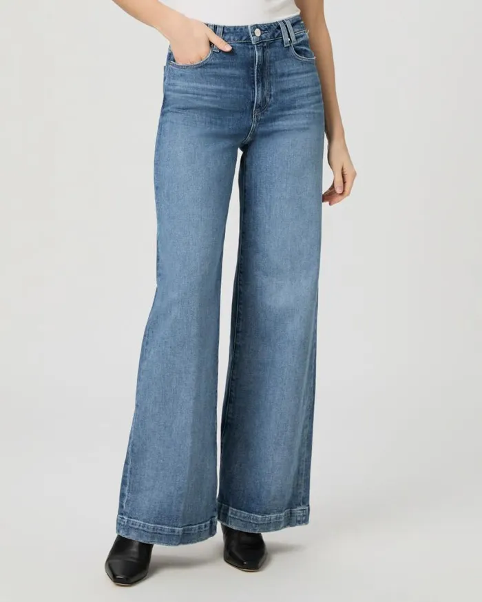 PAIGE Denim Women Harper Wide Leg Jean 8211 Timbre PAIGE Denim Women Harper Wide Leg Jean 8211 Timbre