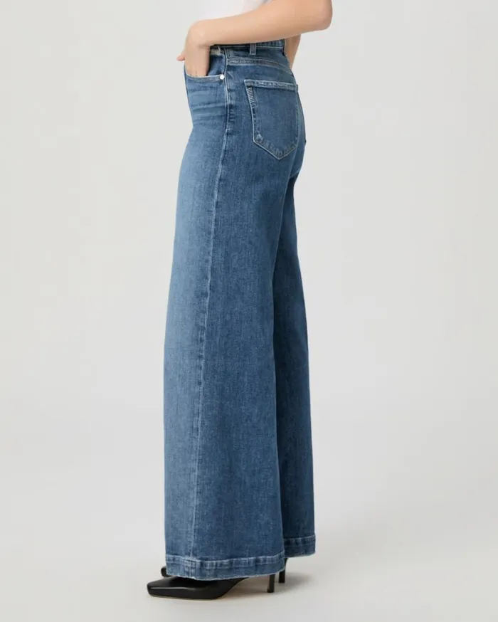PAIGE Denim Women Harper Wide Leg Jean 8211 Timbre PAIGE Denim Women Harper Wide Leg Jean 8211 Timbre