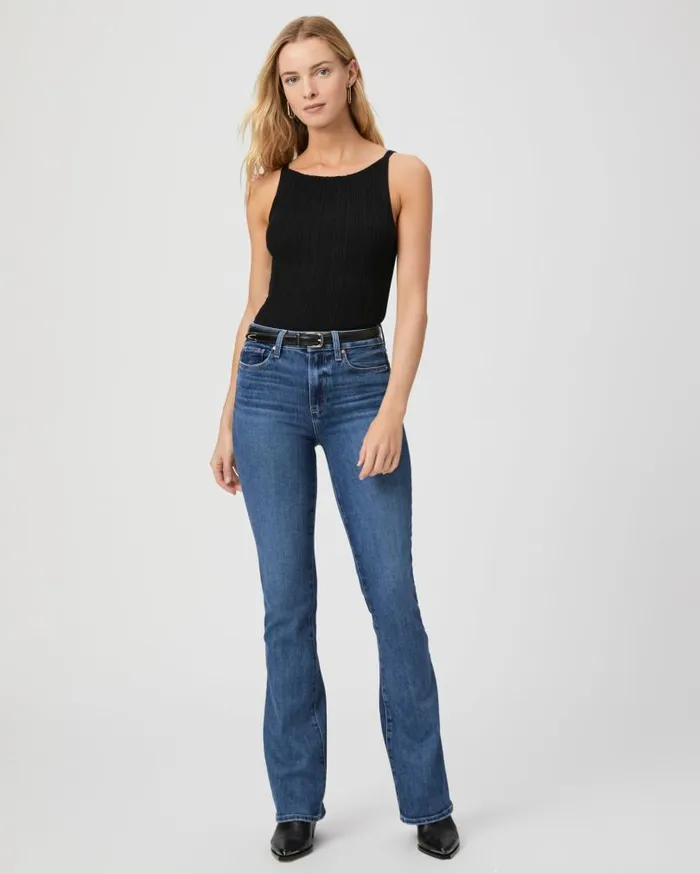 PAIGE Denim Women High Rise Laurel Canyon Bootcut Jean 8211 A Capella