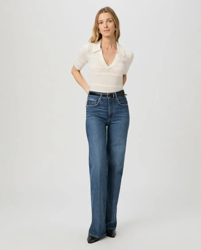 PAIGE Denim Women Sasha 32 Inch Wide Leg Jean 8211 Boogie