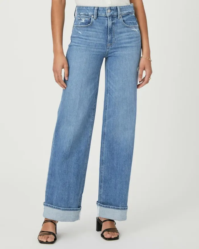 PAIGE Denim Women Sasha 32 Inch Wide Leg Jean 8211 Holy Grail Distressed PAIGE Denim Women Sasha 32 Inch Wide Leg Jean 8211 Holy Grail Distressed