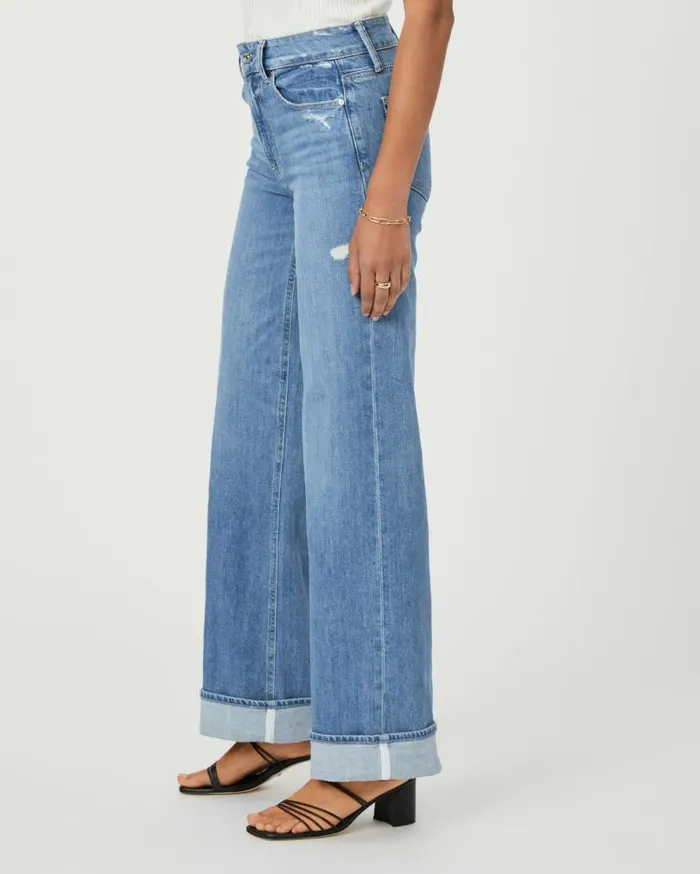 PAIGE Denim Women Sasha 32 Inch Wide Leg Jean 8211 Holy Grail Distressed PAIGE Denim Women Sasha 32 Inch Wide Leg Jean 8211 Holy Grail Distressed