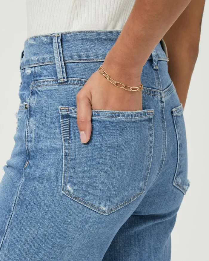 PAIGE Denim Women Sasha 32 Inch Wide Leg Jean 8211 Holy Grail Distressed PAIGE Denim Women Sasha 32 Inch Wide Leg Jean 8211 Holy Grail Distressed