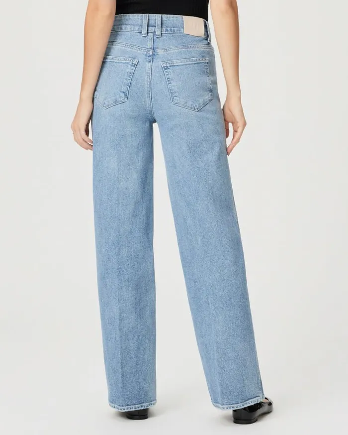 PAIGE Denim Women Sasha 32 Inch Wide Leg Jean 8211 Khristen Distressed