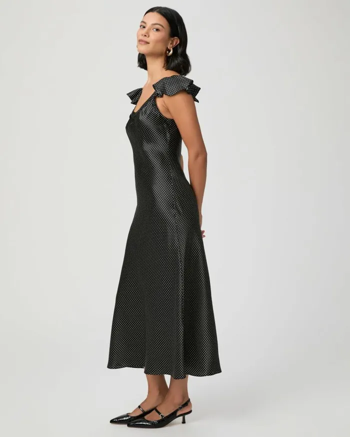 PAIGE Dresses Women Agoura Dress 8211 BlackTravertine Silk PAIGE Dresses Women Agoura Dress 8211 BlackTravertine Silk