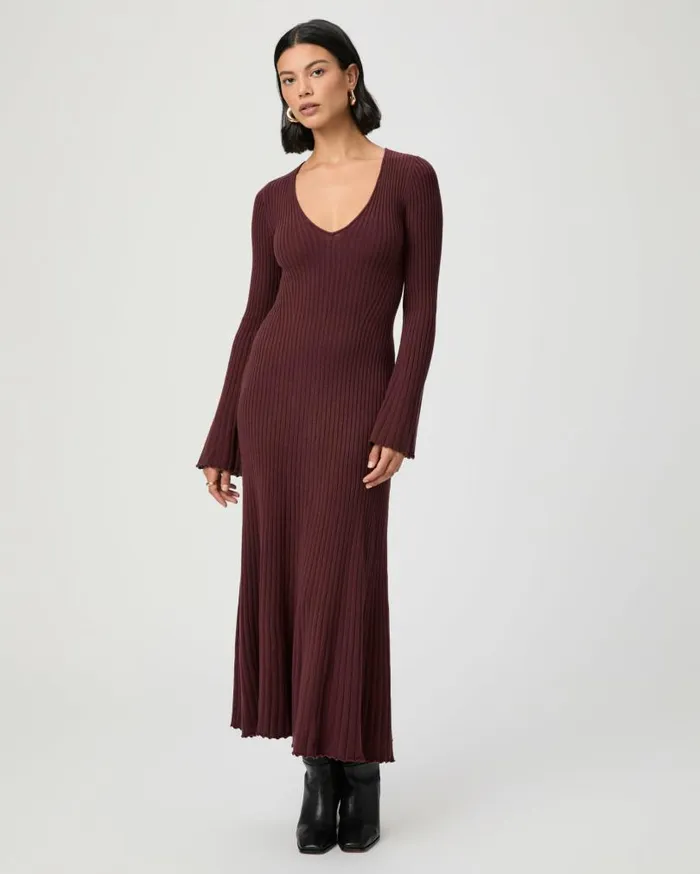 PAIGE Dresses Women Bel Dress 8211 Oxblood