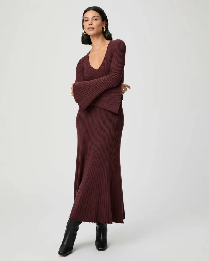 PAIGE Dresses Women Bel Dress 8211 Oxblood PAIGE Dresses Women Bel Dress 8211 Oxblood