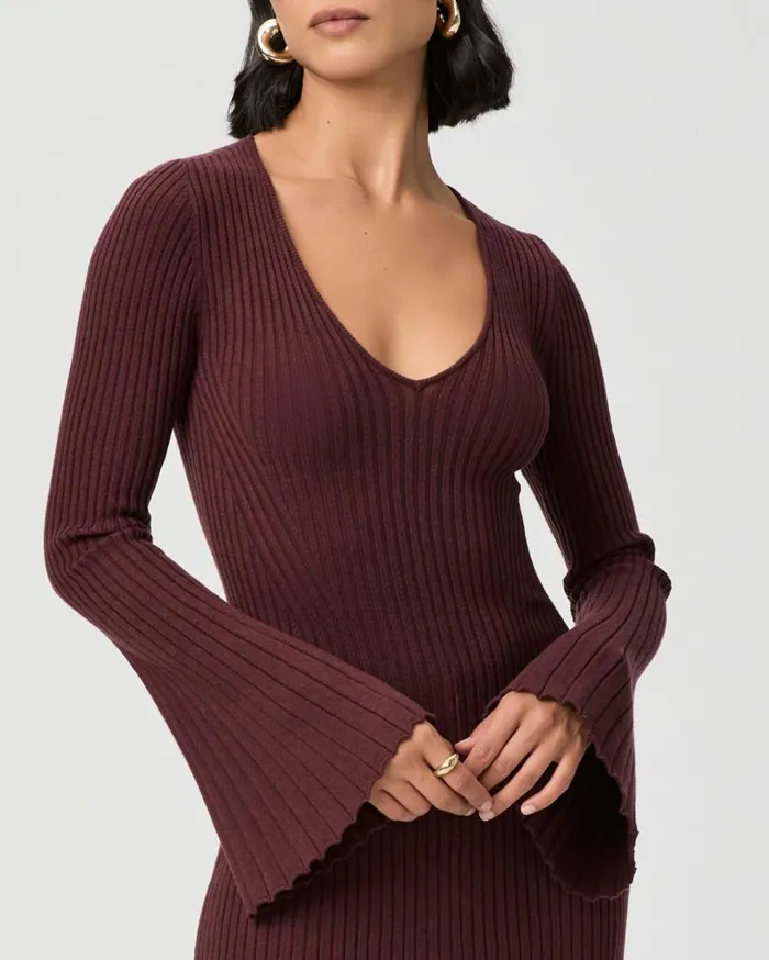 PAIGE Dresses Women Bel Dress 8211 Oxblood PAIGE Dresses Women Bel Dress 8211 Oxblood