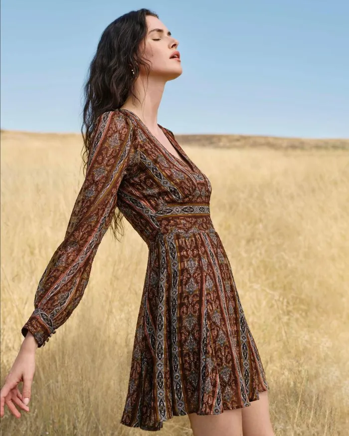 PAIGE Dresses Women Bucatini Dress 8211 Landslide Multi Silk PAIGE Dresses Women Bucatini Dress 8211 Landslide Multi Silk