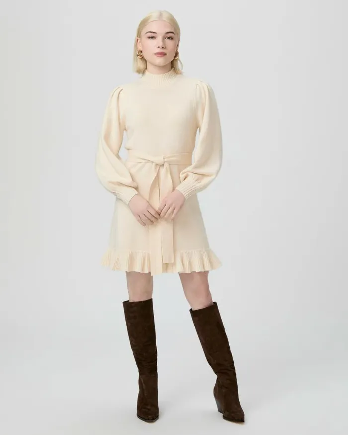 PAIGE Dresses Women Julita Petite Dress 8211 Latte Foam