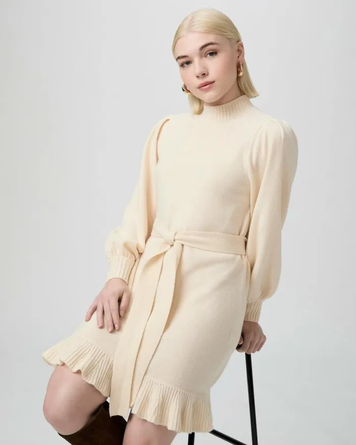 PAIGE Dresses Women Julita Petite Dress 8211 Latte Foam