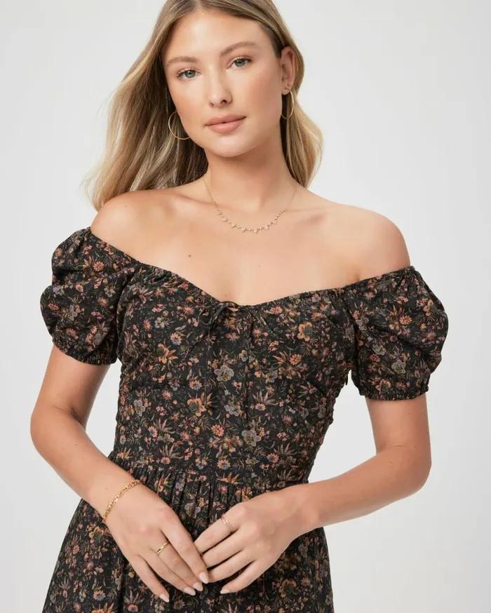 PAIGE Dresses Women Otienne Dress 8211 Black Multi PAIGE Dresses Women Otienne Dress 8211 Black Multi